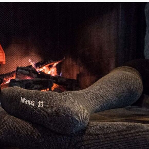 Minus33 Merino Wool Ski and‎ Snowboard Sock Heather Grey NWT in packaging - Picture 3 of 8